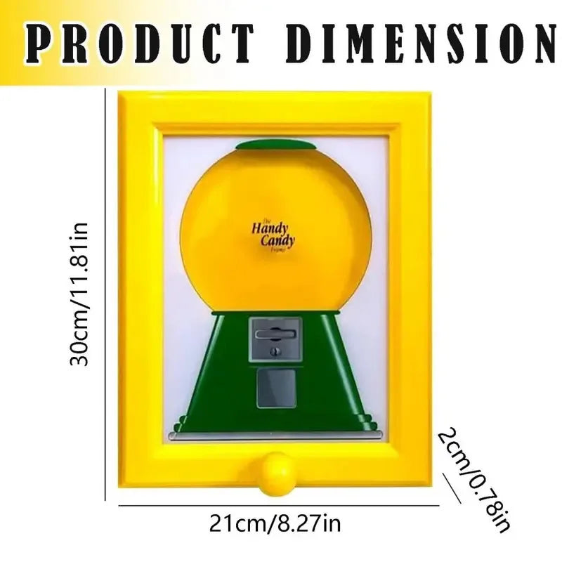 HappyCandyWorld™- Premium Candy Dispenser picture frame durable quality, easy to use, just turn the bottom button