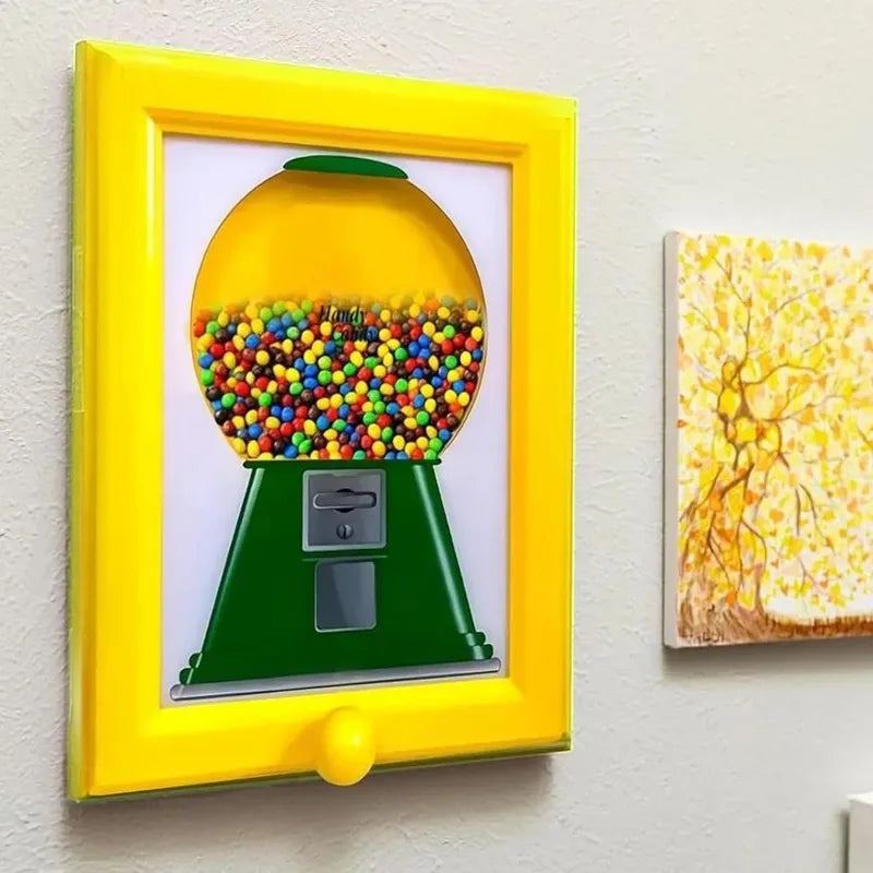 HappyCandyWorld™- Premium Candy Dispenser picture frame durable quality, easy to use, just turn the bottom button