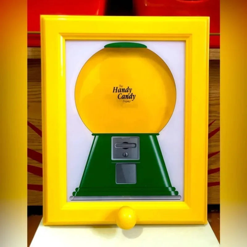 HappyCandyWorld™- Premium Candy Dispenser picture frame durable quality, easy to use, just turn the bottom button